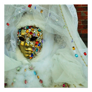 Venice Carnival Glossy Poster