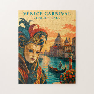 Venice Carnival Italy Vintage Venetian Mask Jigsaw Puzzle