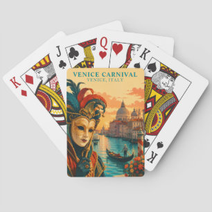 Venice Carnival Italy Vintage Venetian Mask Playing Cards