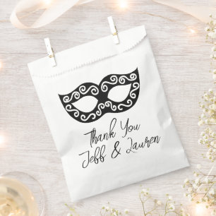 Venice carnival mask custom wedding favour bags