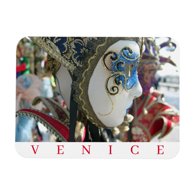 Venice Carnival mask fridge magnet (Horizontal)