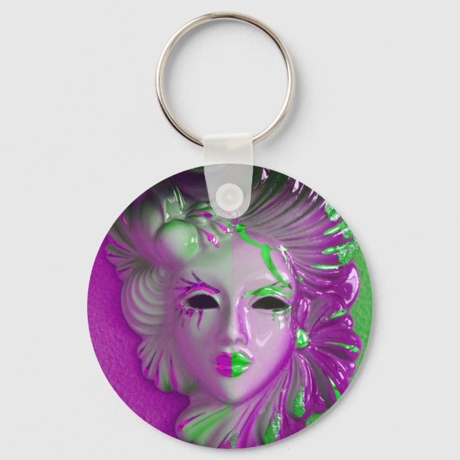 Venice Carnival Mask Key Ring (Front)