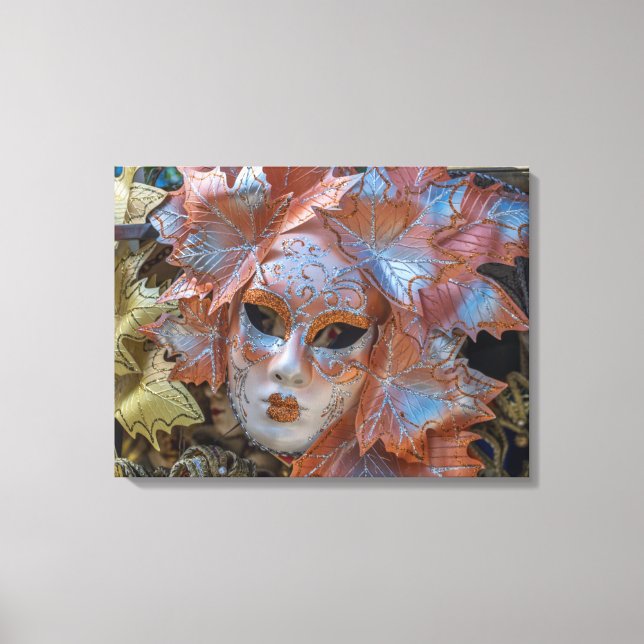 Venice carnival mask view canvas print (Front)