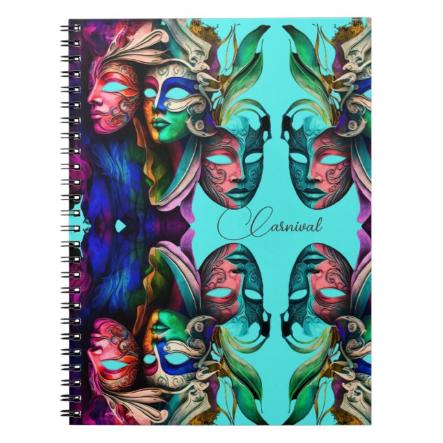 Venice Carnival Masks Notebook (Front)