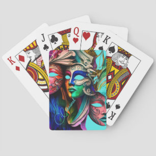 Venice Carnival Masks Playing Cards