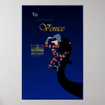 Venice, Carnival travel poster
