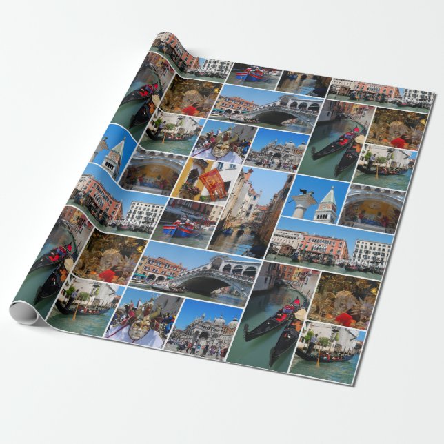 Venice collage wrapping paper (Unrolled)
