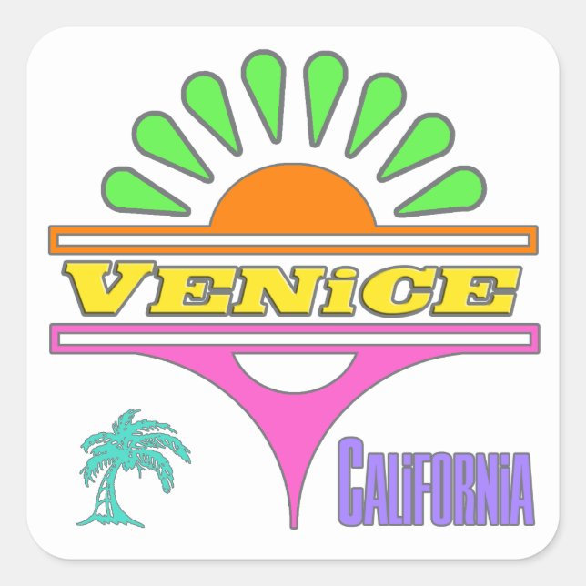 "Venice Colourful 1" Sticker (Front)