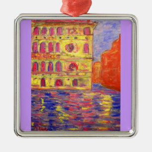 venice colourful palazzos metal tree decoration