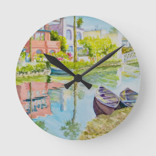 Venice Colours Round Clock