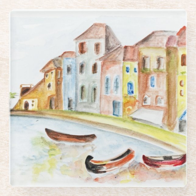 Venice Concept Glass Coaster (Front)