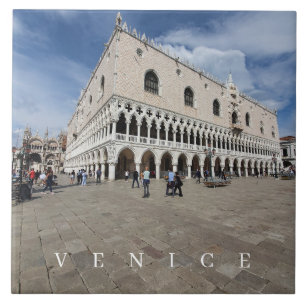 Venice Doge Palace view ceramic tile