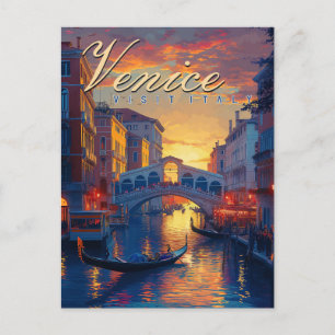 Venice Dream: A Vintage Gondola Postcard