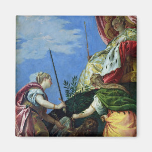 Venice enthroned between Justice and Peace Magnet