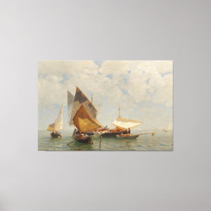 Venice, fisherboat in the lagoon (1889) canvas print
