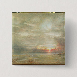 Venice from the Hebrew Cemetery 15 Cm Square Badge
