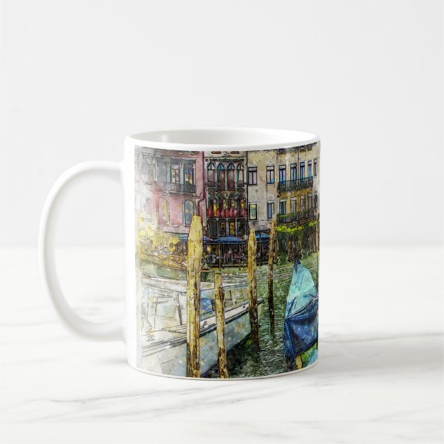Venice Gondola Painting Scene Coffee Mug (Left)