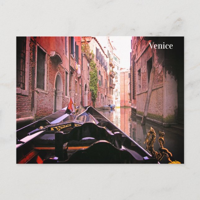Venice Gondola Ride Italian Holiday Postcard (Front)