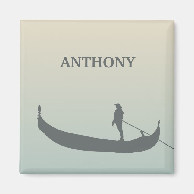 Venice Gondola Silhouette at Sunset Magnet (Front)