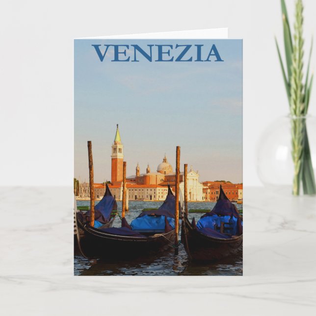 Venice Gondola Vintage Travel Card (Front)