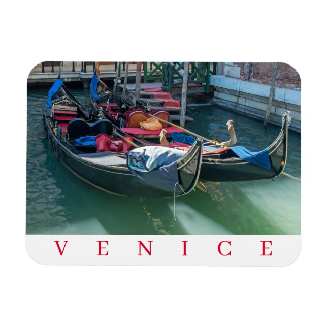 Venice gondolas fridge magnet (Horizontal)