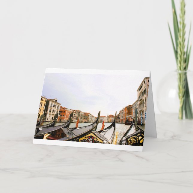 Venice Gondolas Grand Canal Card <Blank Inside> (Front)