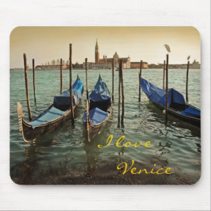 Venice gondolas mouse mat