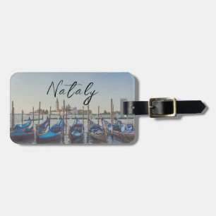 Venice gondolas travel luggage tag