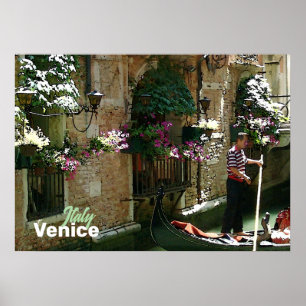 Venice Gondolier Travel Poster