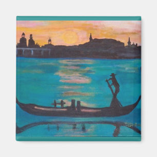 Venice gondoliers magnet