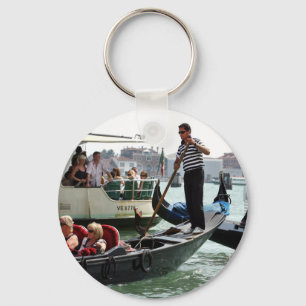 VENICE GONDOLIERS ON THE GRAND CANAL KEY RING