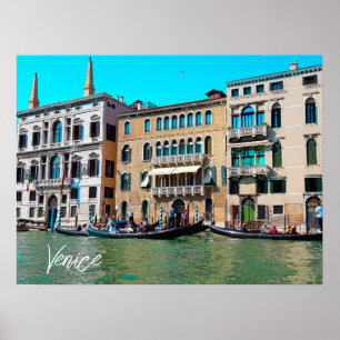 Venice Grand Canal Gondola Canal Boats Poster