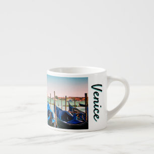 Venice Grand Canal with blue iconic gondolas Espresso Cup