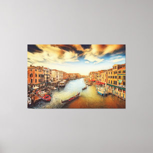 Venice grand canal with gondolas canvas print