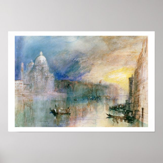 Venice: Grand Canal with Santa Maria della Salute Poster (Front)