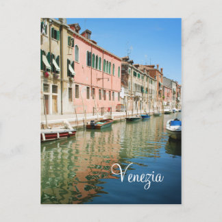 Venice houses postcard