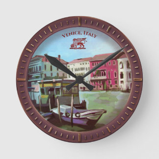 Venice (IT) - Boat Station on Grand Canal Round Clock