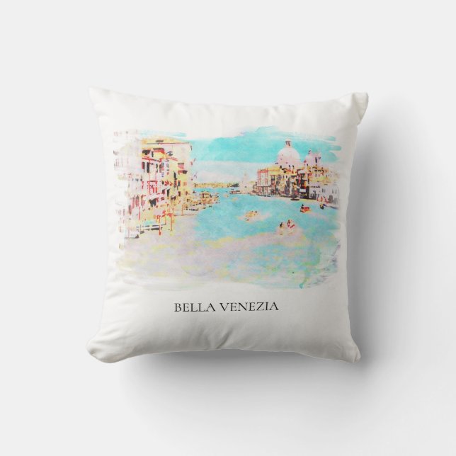 **  Venice Italian Language Venezia Italia Cushion (Front)