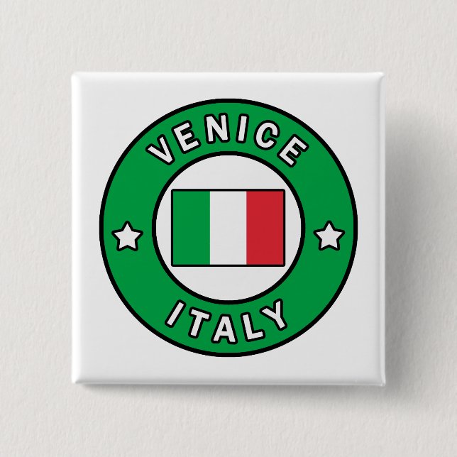Venice Italy 15 Cm Square Badge (Front)
