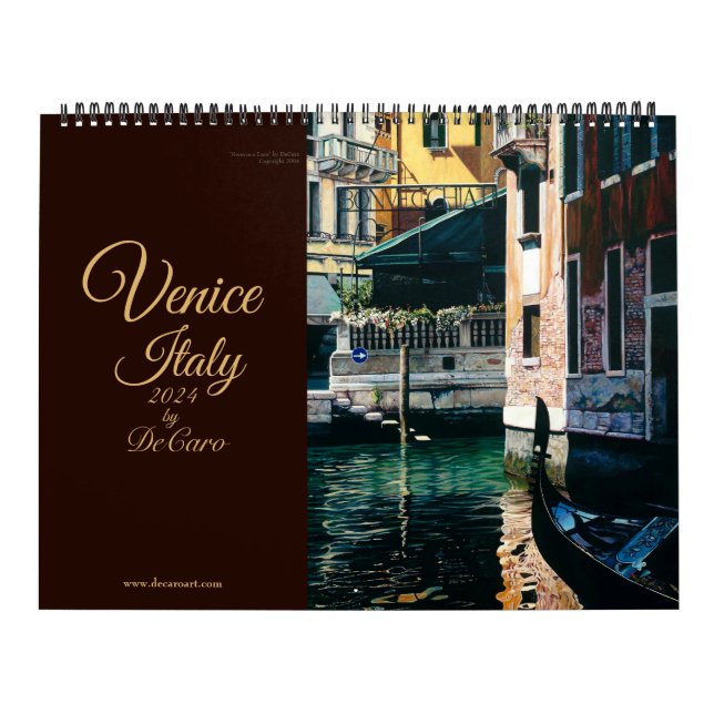 Venice Italy 2024 Calendar by DeCaro (Cover)