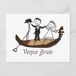 Venice Italy Bride Postcard
