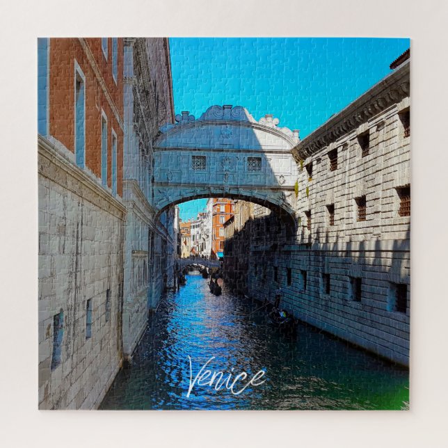 Venice Italy Bridge of Sighs Canal Travel Jigsaw Puzzle (Vertical)
