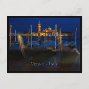Venice, Italy by night postcard
