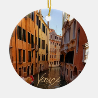 Venice Italy Canal Buildings Travel Ceramic Tree Decoration