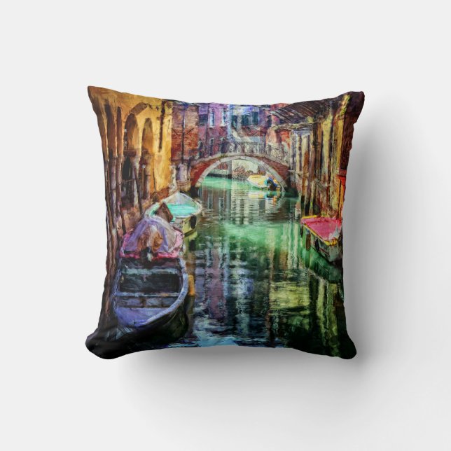 Venice Italy Canal Cushion (Front)