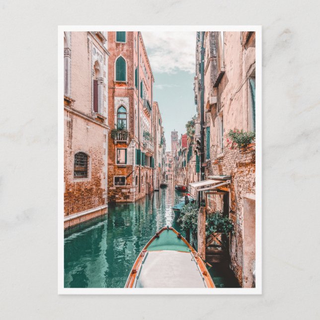 Venice Italy Canal European Summer Travel Photo Postcard (Front)
