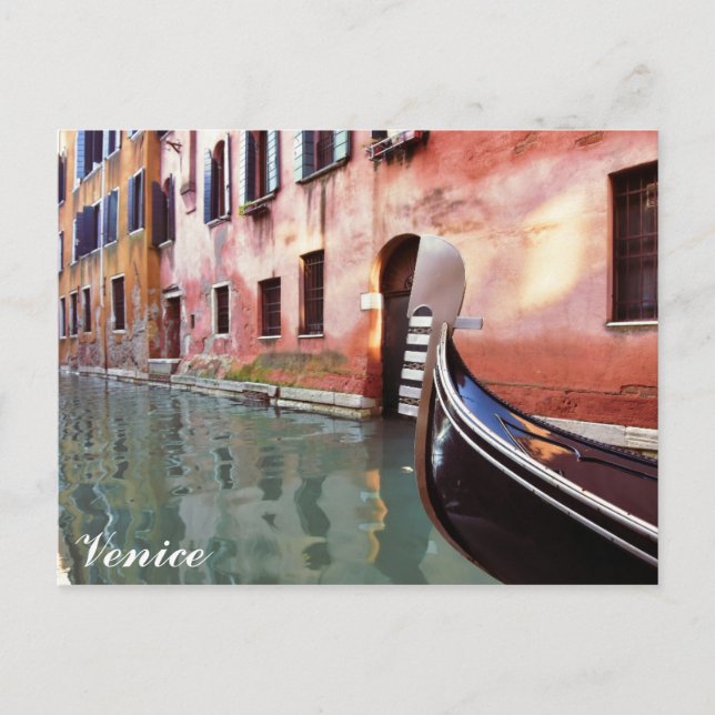 Venice Italy Canal Gondola Photo Postcard (Front)