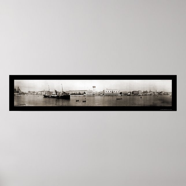 Venice Italy Canal Photo 1909 Poster (Front)