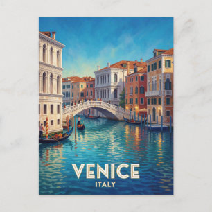 Venice Italy Canal Travel Illustration 🌊 Postcard