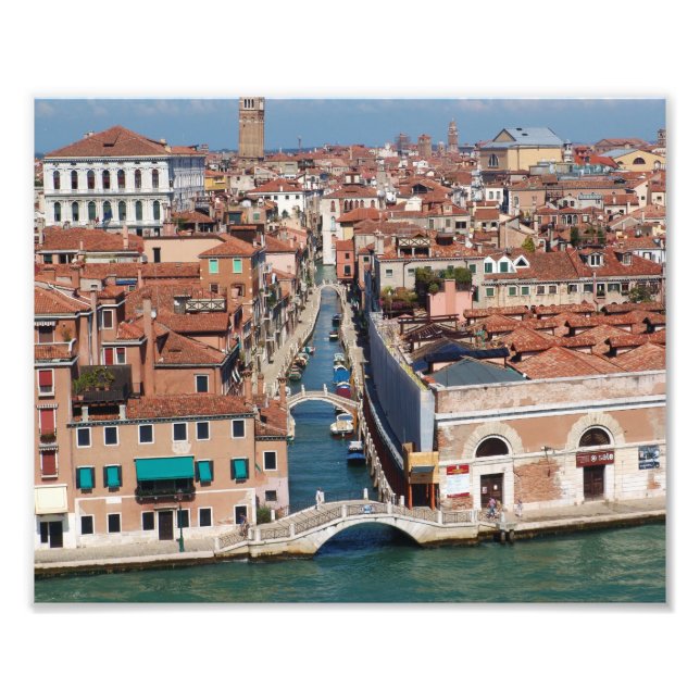 Venice Italy, Canals, Bridges, Boats Photo Print (Front)